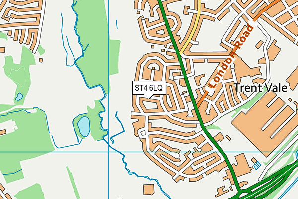 ST4 6LQ map - OS VectorMap District (Ordnance Survey)