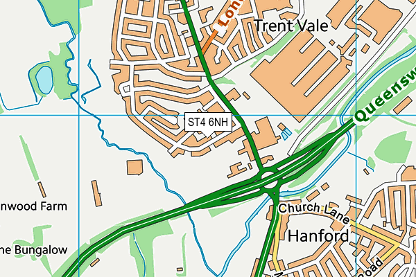 Riverside Road map (ST4 6NH) - OS VectorMap District (Ordnance Survey)