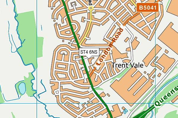 ST4 6NS map - OS VectorMap District (Ordnance Survey)