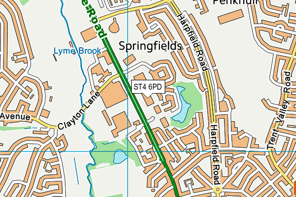 Destination Gym map (ST4 6PD) - OS VectorMap District (Ordnance Survey)