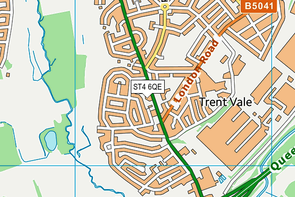 ST4 6QE map - OS VectorMap District (Ordnance Survey)