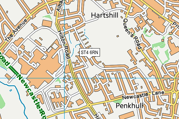 ST4 6RN map - OS VectorMap District (Ordnance Survey)