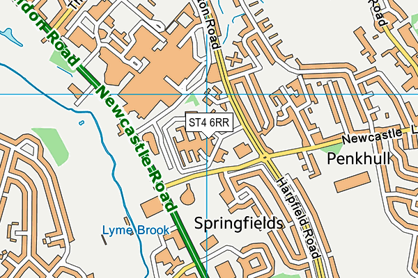 ST4 6RR map - OS VectorMap District (Ordnance Survey)