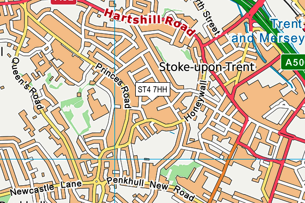 ST4 7HH map - OS VectorMap District (Ordnance Survey)