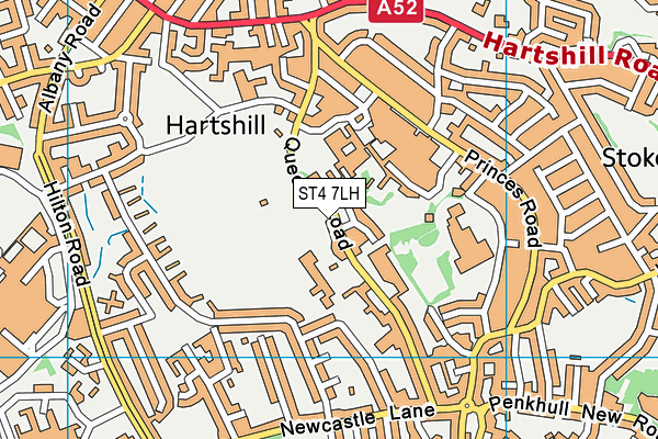 ST4 7LH map - OS VectorMap District (Ordnance Survey)