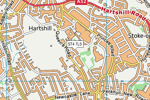 ST4 7LS map - OS VectorMap District (Ordnance Survey)