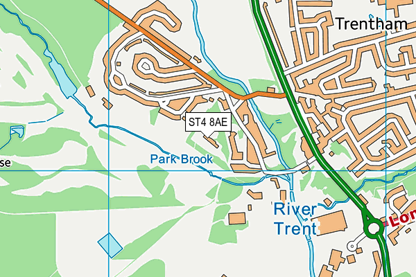 Trentham Park Golf Club map (ST4 8AE) - OS VectorMap District (Ordnance Survey)