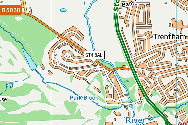 ST4 8AL map - OS VectorMap District (Ordnance Survey)