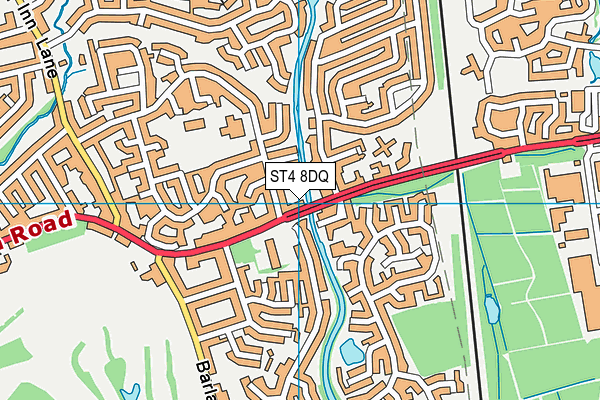 ST4 8DQ map - OS VectorMap District (Ordnance Survey)