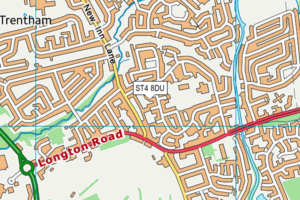 ST4 8DU map - OS VectorMap District (Ordnance Survey)