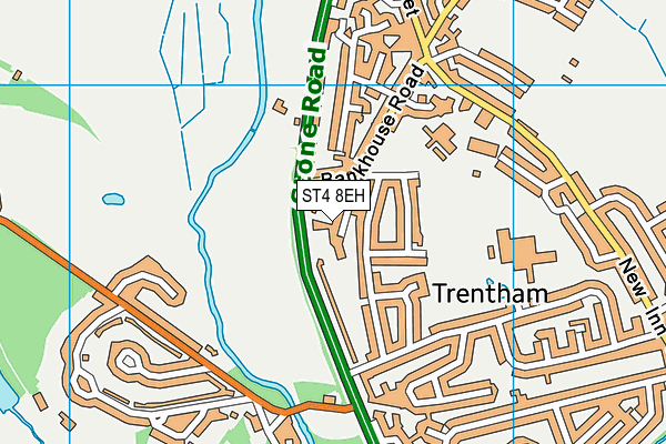 ST4 8EH map - OS VectorMap District (Ordnance Survey)