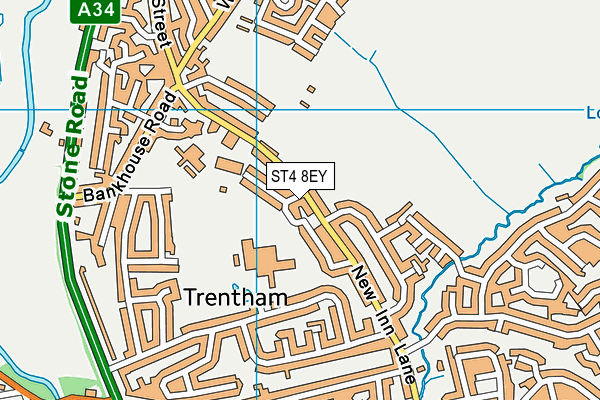 ST4 8EY map - OS VectorMap District (Ordnance Survey)
