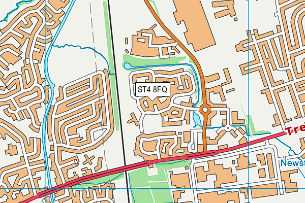 ST4 8FQ map - OS VectorMap District (Ordnance Survey)