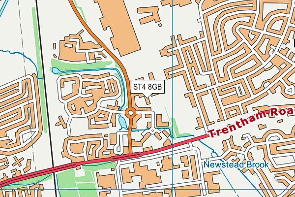 ST4 8GB map - OS VectorMap District (Ordnance Survey)