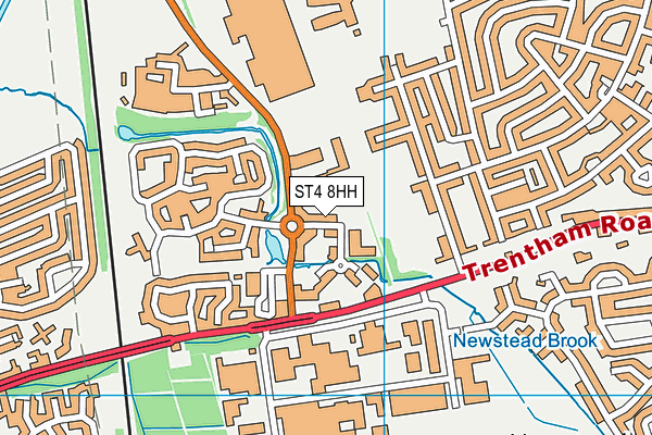 ST4 8HH map - OS VectorMap District (Ordnance Survey)