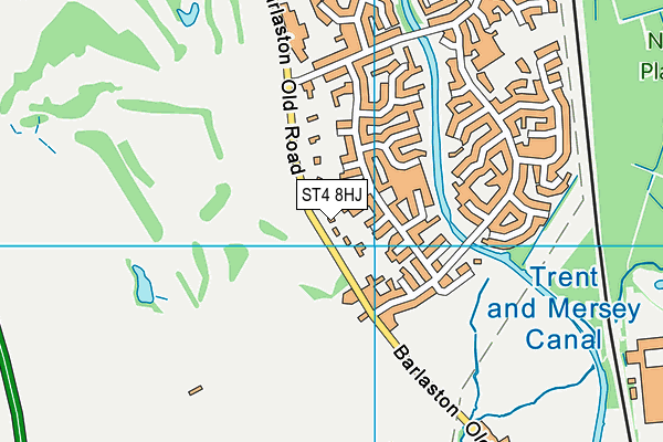 ST4 8HJ map - OS VectorMap District (Ordnance Survey)