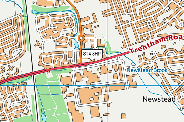 ST4 8HP map - OS VectorMap District (Ordnance Survey)