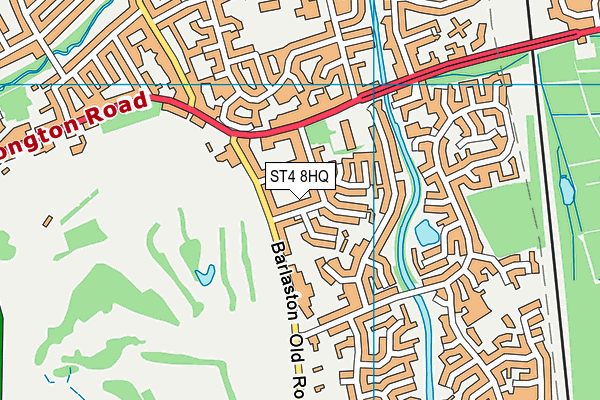 ST4 8HQ map - OS VectorMap District (Ordnance Survey)