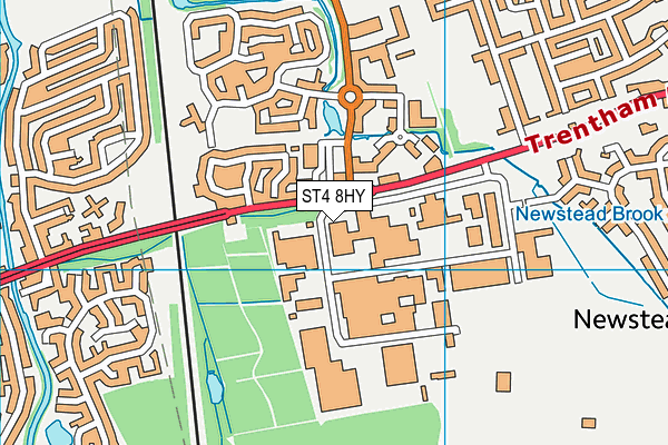 ST4 8HY map - OS VectorMap District (Ordnance Survey)