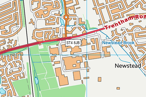 ST4 8JB map - OS VectorMap District (Ordnance Survey)