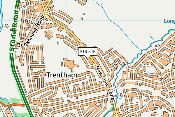 ST4 8JH map - OS VectorMap District (Ordnance Survey)