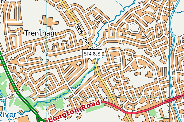 ST4 8JS map - OS VectorMap District (Ordnance Survey)