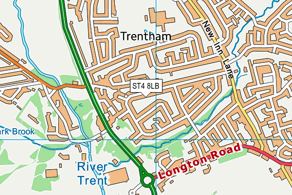 ST4 8LB map - OS VectorMap District (Ordnance Survey)
