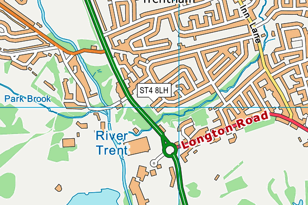 ST4 8LH map - OS VectorMap District (Ordnance Survey)