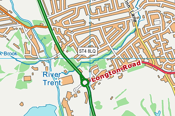 ST4 8LQ map - OS VectorMap District (Ordnance Survey)