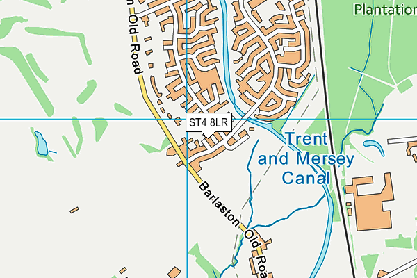 ST4 8LR map - OS VectorMap District (Ordnance Survey)