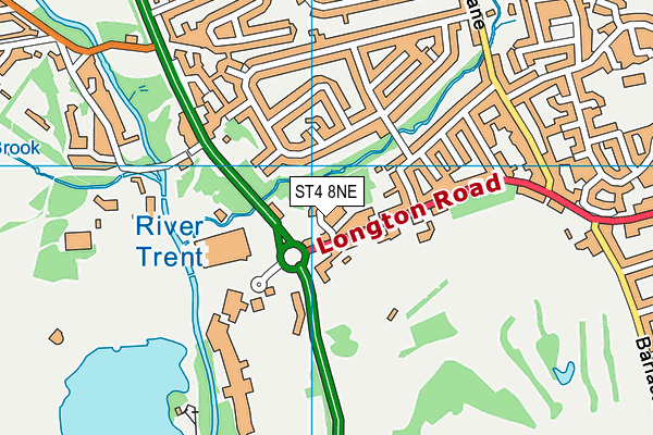 ST4 8NE map - OS VectorMap District (Ordnance Survey)