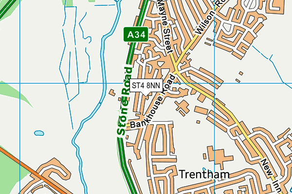ST4 8NN map - OS VectorMap District (Ordnance Survey)