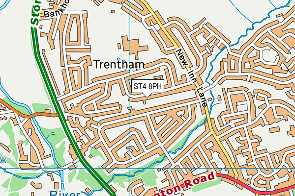 ST4 8PH map - OS VectorMap District (Ordnance Survey)
