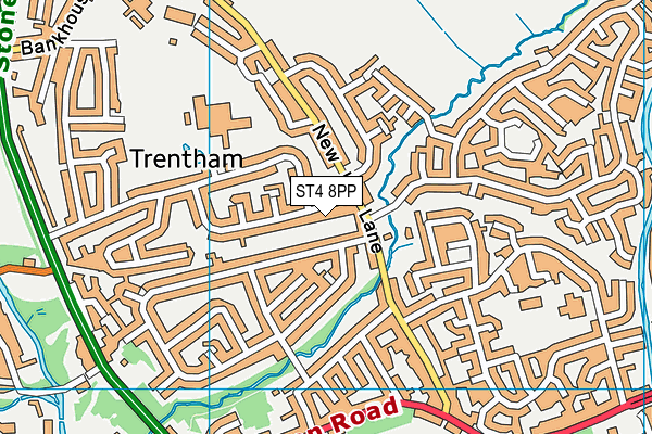 ST4 8PP map - OS VectorMap District (Ordnance Survey)