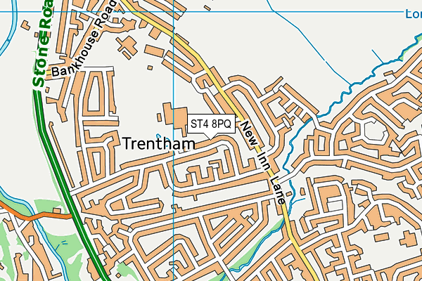Trentham Academy map (ST4 8PQ) - OS VectorMap District (Ordnance Survey)