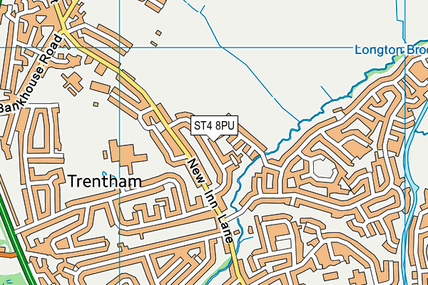 ST4 8PU map - OS VectorMap District (Ordnance Survey)