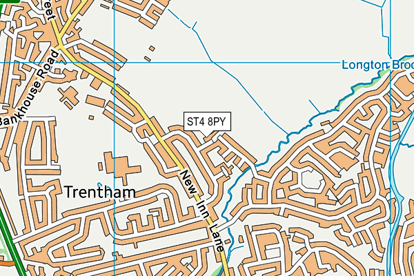 ST4 8PY map - OS VectorMap District (Ordnance Survey)