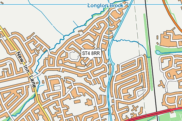 ST4 8RR map - OS VectorMap District (Ordnance Survey)