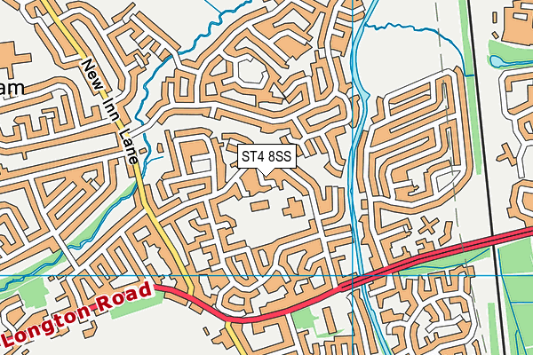 ST4 8SS map - OS VectorMap District (Ordnance Survey)