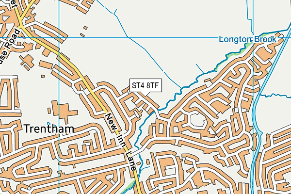 ST4 8TF map - OS VectorMap District (Ordnance Survey)