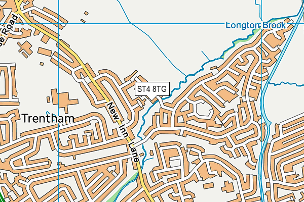 ST4 8TG map - OS VectorMap District (Ordnance Survey)