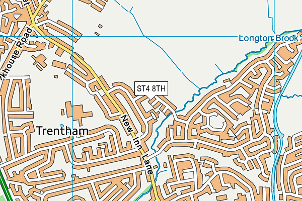 ST4 8TH map - OS VectorMap District (Ordnance Survey)