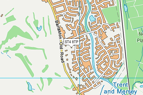 ST4 8TP map - OS VectorMap District (Ordnance Survey)