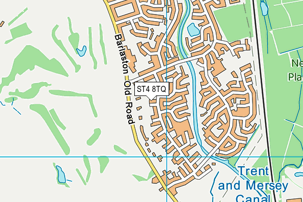 ST4 8TQ map - OS VectorMap District (Ordnance Survey)