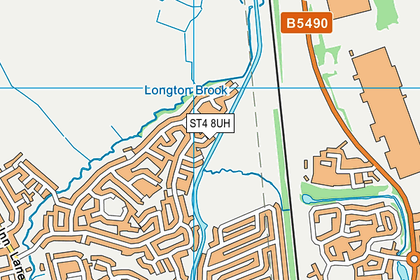 ST4 8UH map - OS VectorMap District (Ordnance Survey)