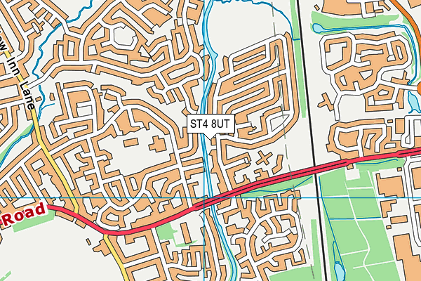 ST4 8UT map - OS VectorMap District (Ordnance Survey)