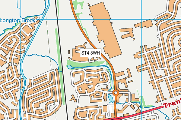 ST4 8WH map - OS VectorMap District (Ordnance Survey)