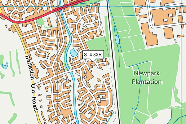 ST4 8XR map - OS VectorMap District (Ordnance Survey)