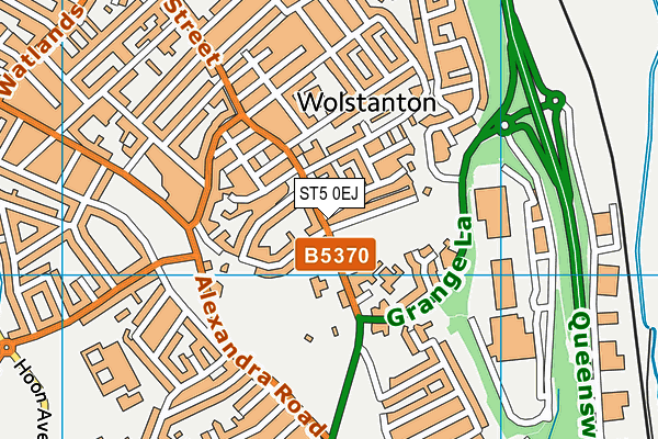 ST5 0EJ map - OS VectorMap District (Ordnance Survey)