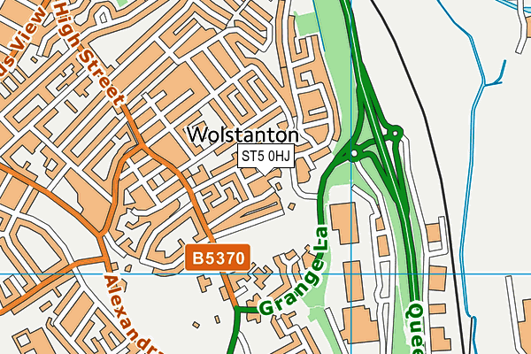 ST5 0HJ map - OS VectorMap District (Ordnance Survey)